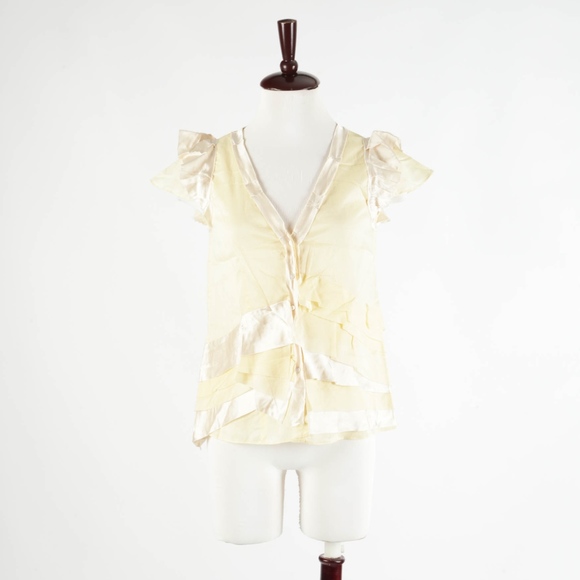 Schumacher Tops - Schumacher – Yellow Lightweight Cotton Top – S Schumacher Tops - Schumacher – Yellow Lightweight Cotton Top – S
